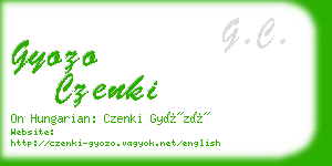 gyozo czenki business card